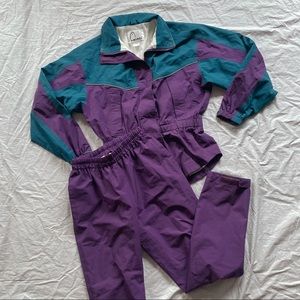 Vintage 80s Head Size M Purple Windbreaker Set